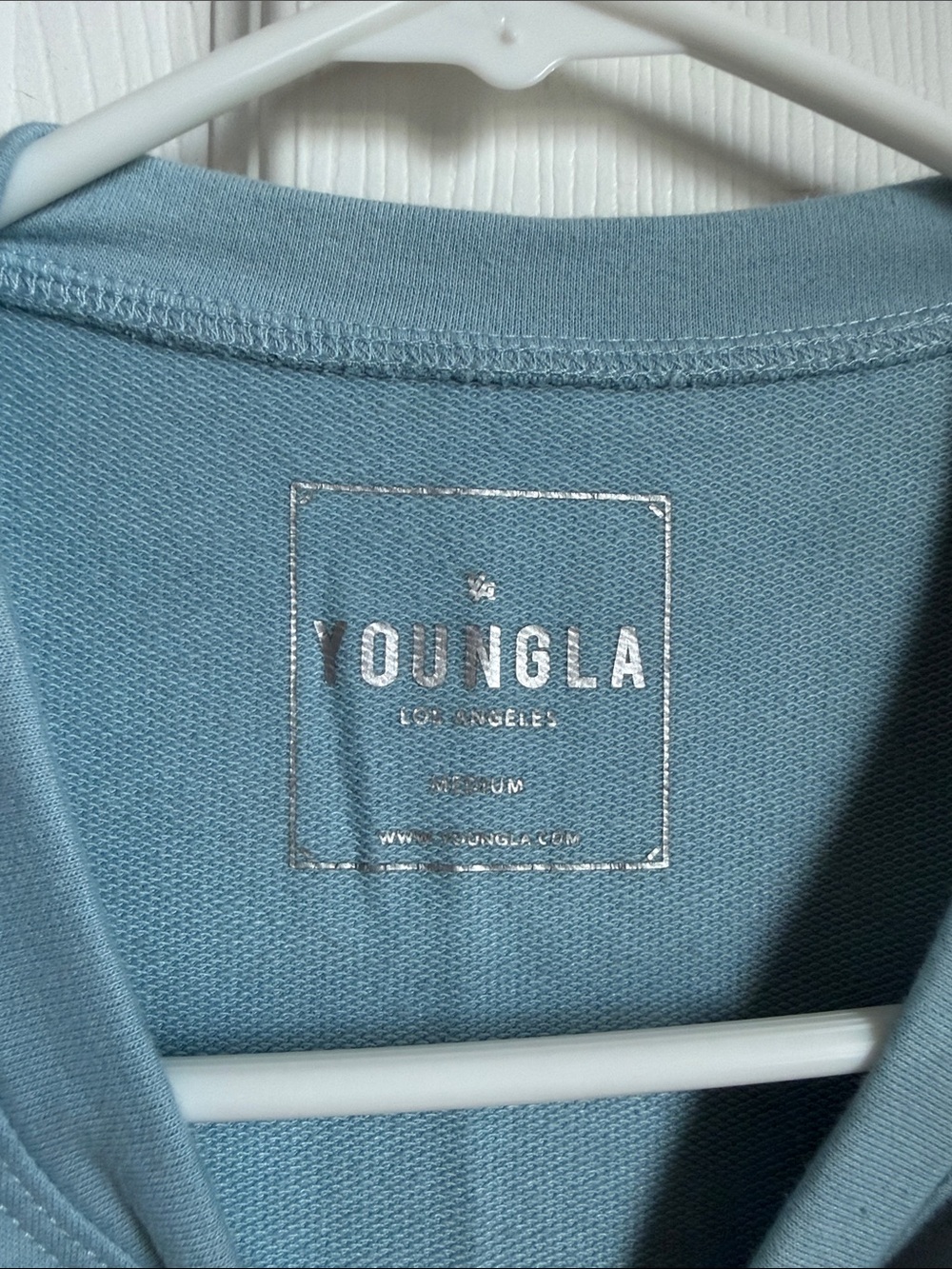 YoungLA Light Blue Women's Crewneck Tee - Picture 2 of 3
